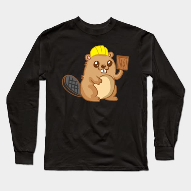 Beaver forest rodents for children animal welfare animal hunters Long Sleeve T-Shirt by KK-Royal